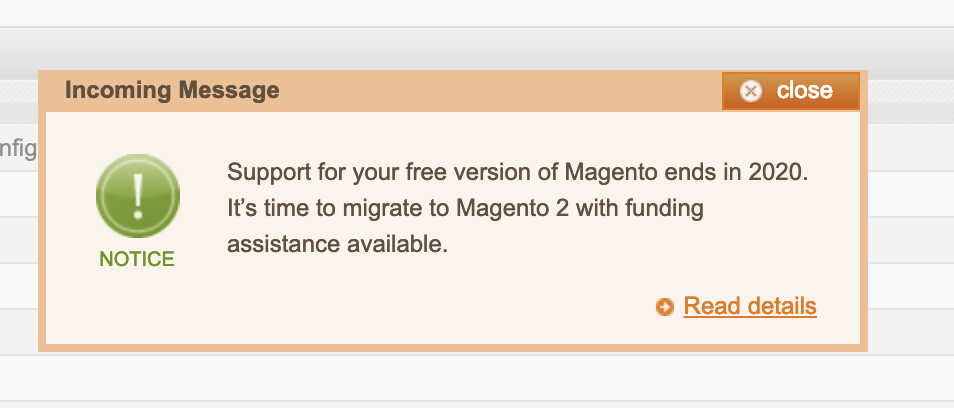 magento 1 end of life